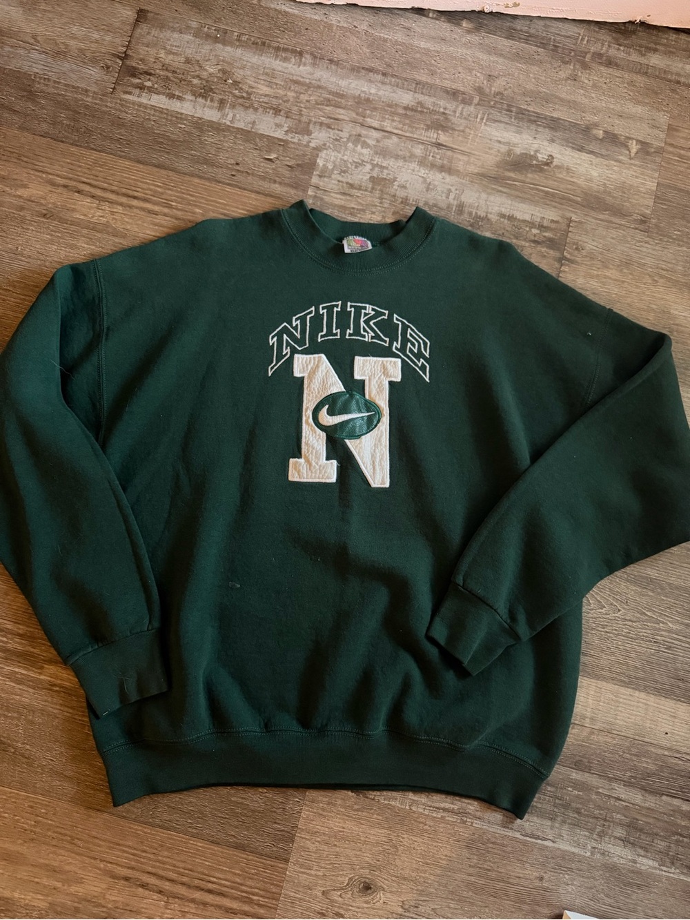 Vintage 1990s Nike Green Crewneck Sweatshirt XL